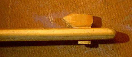 Closeup of peg insert