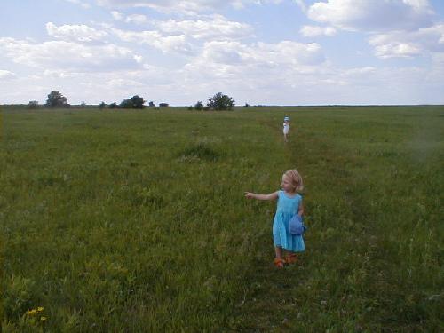 Walking the trail in the summer time
